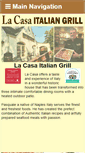 Mobile Screenshot of lacasaitaliangrill.com