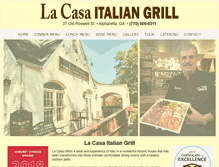 Tablet Screenshot of lacasaitaliangrill.com